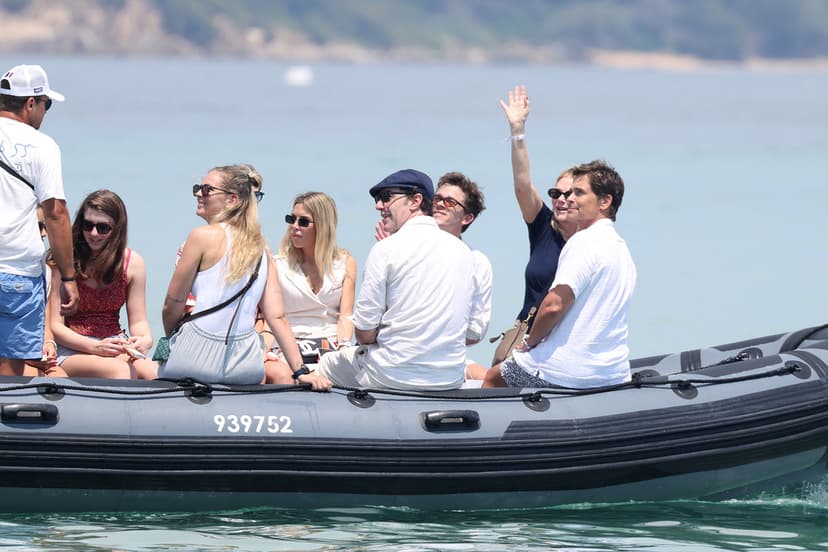 Sacha Baron Cohen och Rob Lowe semestrar i Saint-Tropez