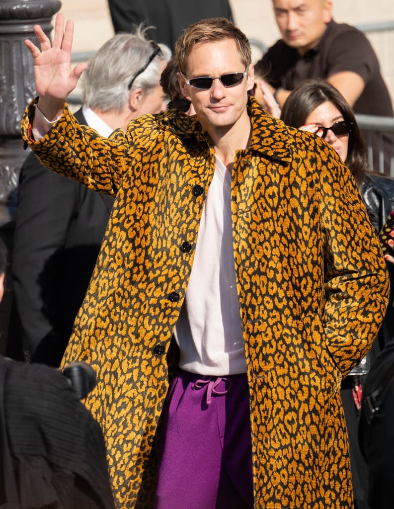 Alexander Skarsgård på modeveckan i Paris