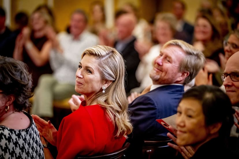 Drottning Maxima och kung Willem-Alexander på prisutdelning