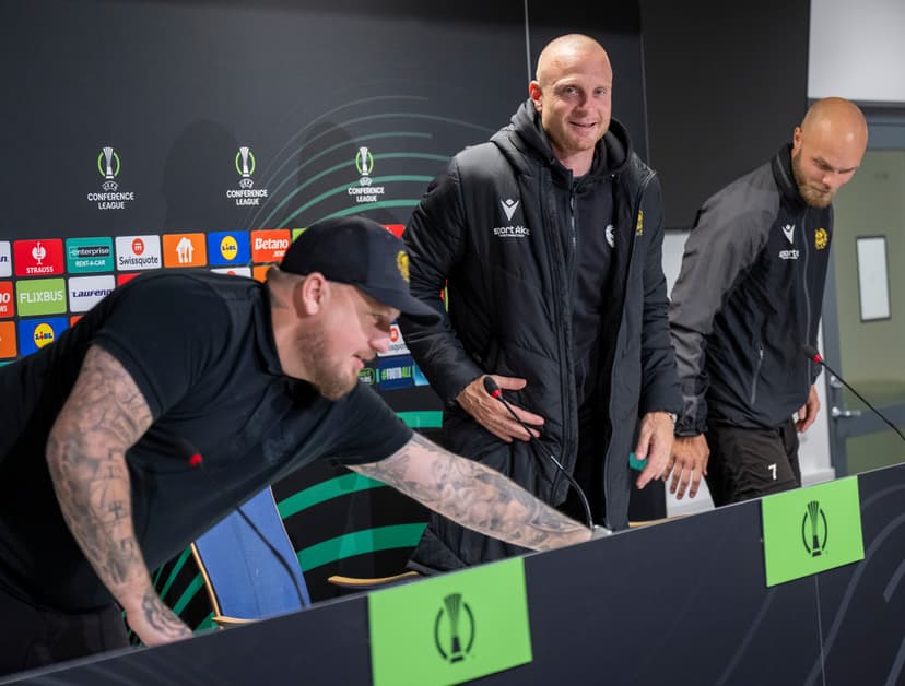 Mjällby har pressträff och träning inför UEFA Conference League