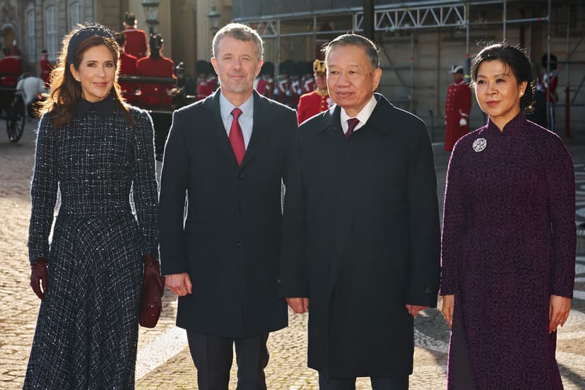 Danmarks kungapar tar emot Vietnams presidentpar