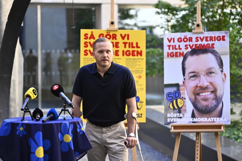 Sverigedemokraterna presenterar valaffischer