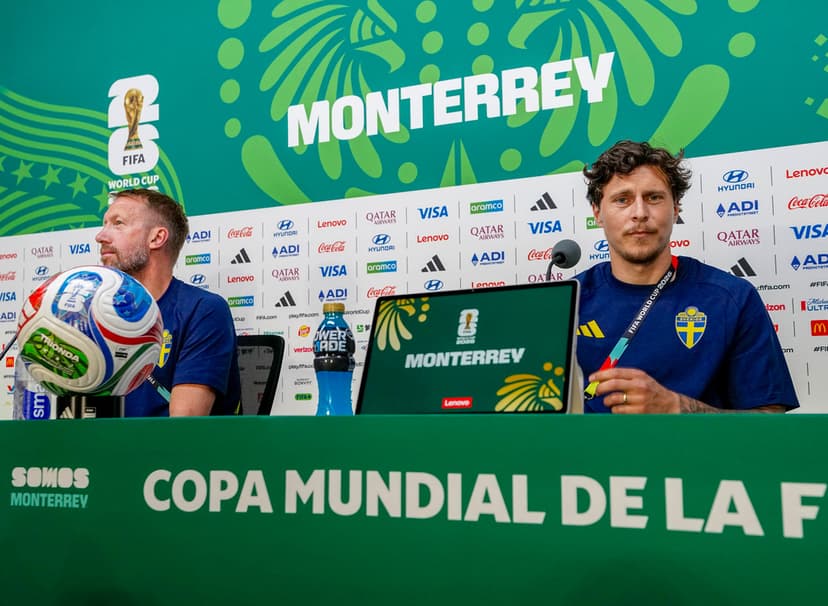 Pressträff och träning med fotbollslandslaget i Monterrey