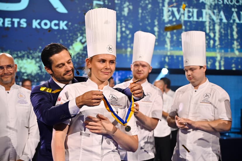 Prince Carl Philip at Chef of the Year final
