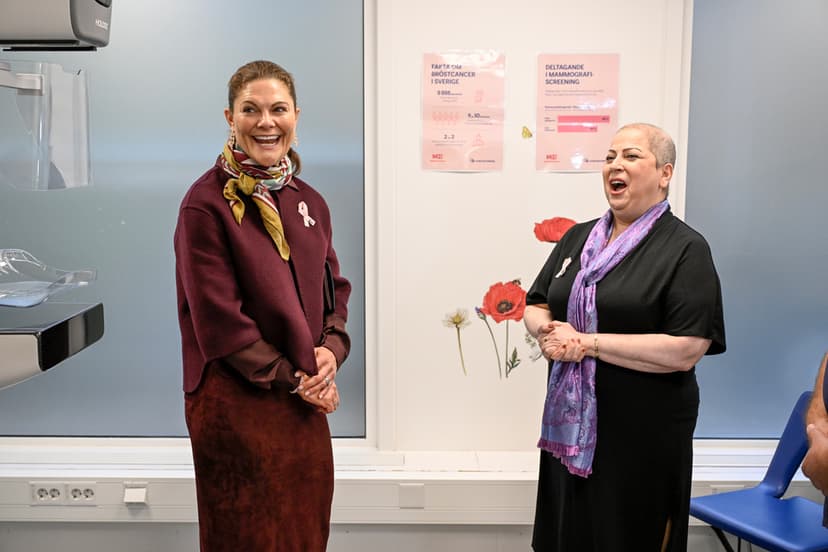 Crown Princess Victoria visits Södersjukhuset mammography
