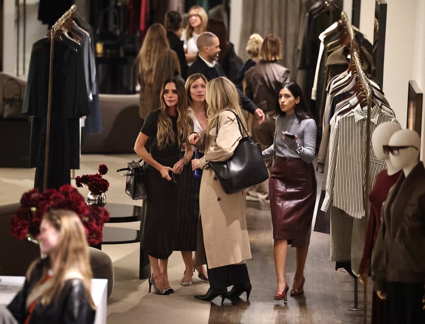 Victoria Beckham besöker sin butik i New York
