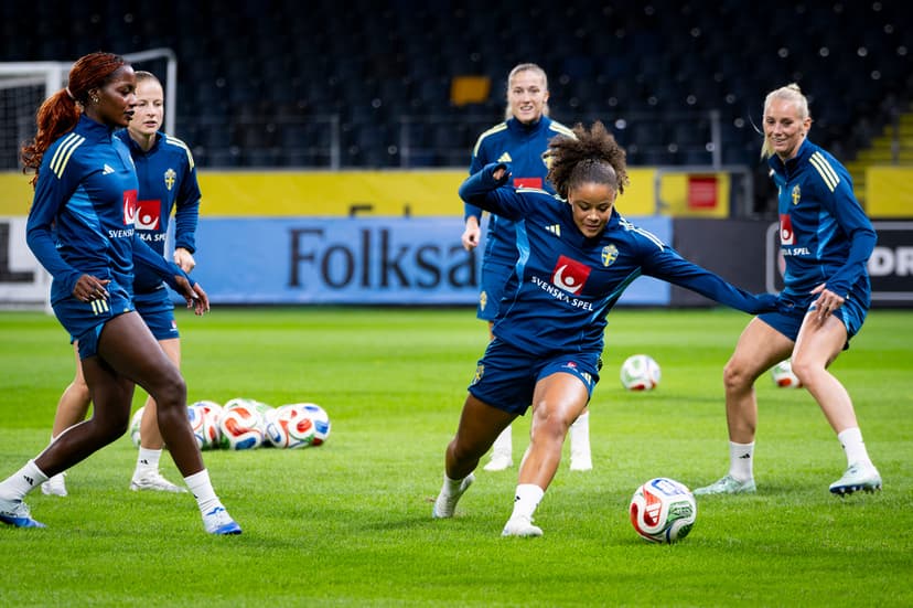 Damlandslaget tränar inför VM-playoffen