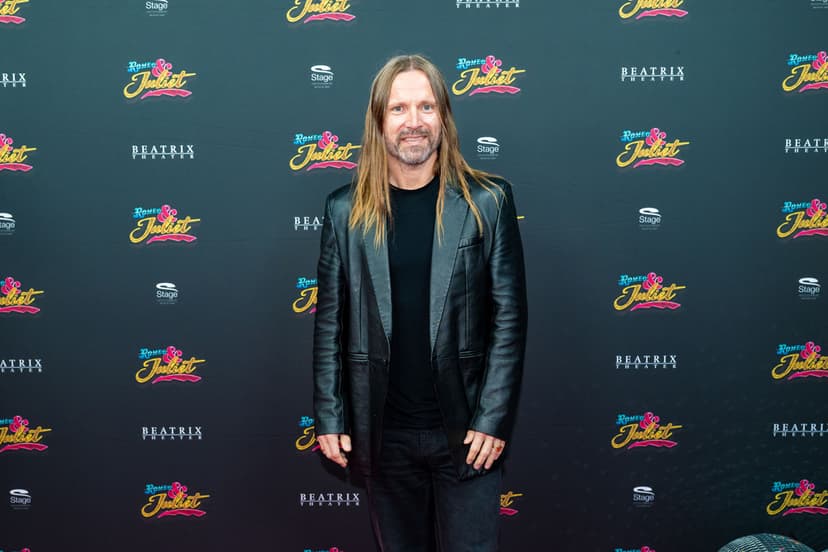 Max Martin vid premiären av musikalen "& Juliet" i Utrecht