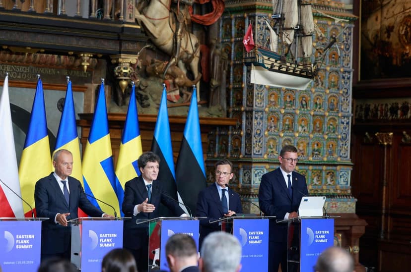 Statsminister Ulf Kristersson deltar vid toppmötet Eastern Flank Summit i Gdansk