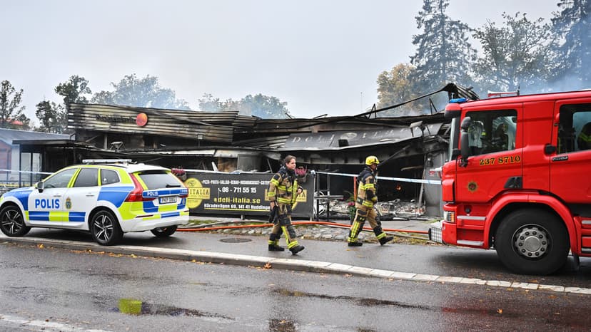 Brandattack mot mäklarkontor