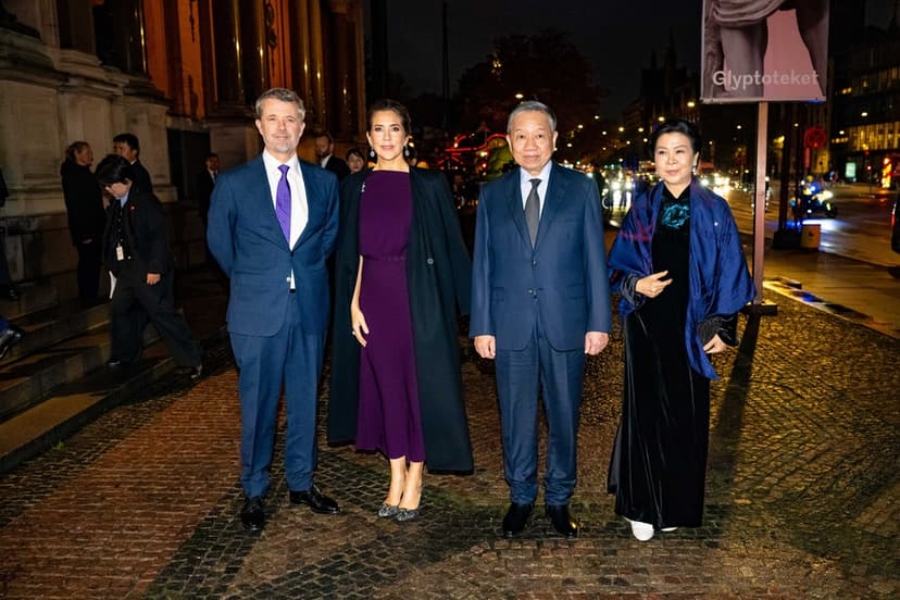 Vietnams presidentpar besöker Danmark