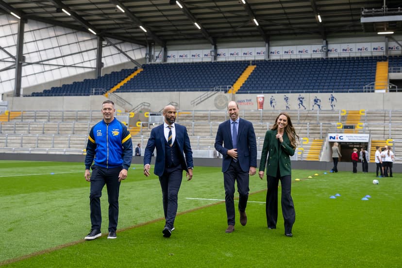 Will och Kate på rugby-event i Leeds