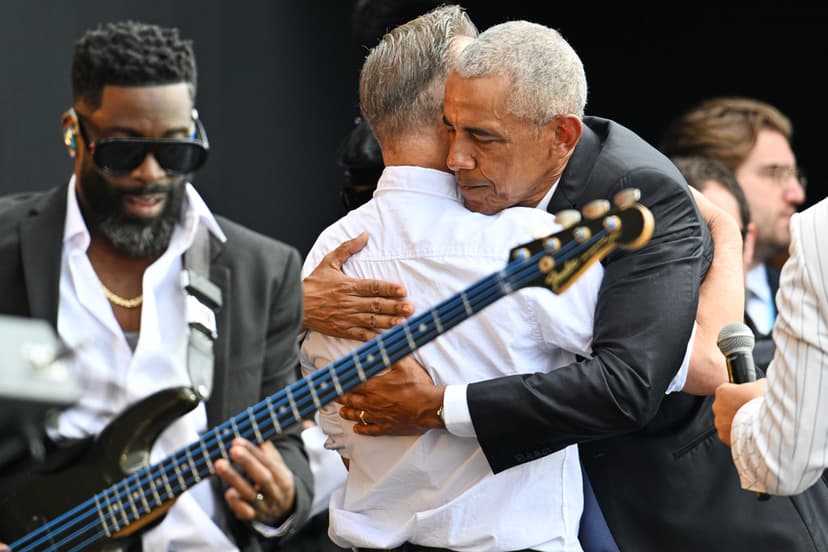 Obamaparet öppnar museum – Springsteen inviger