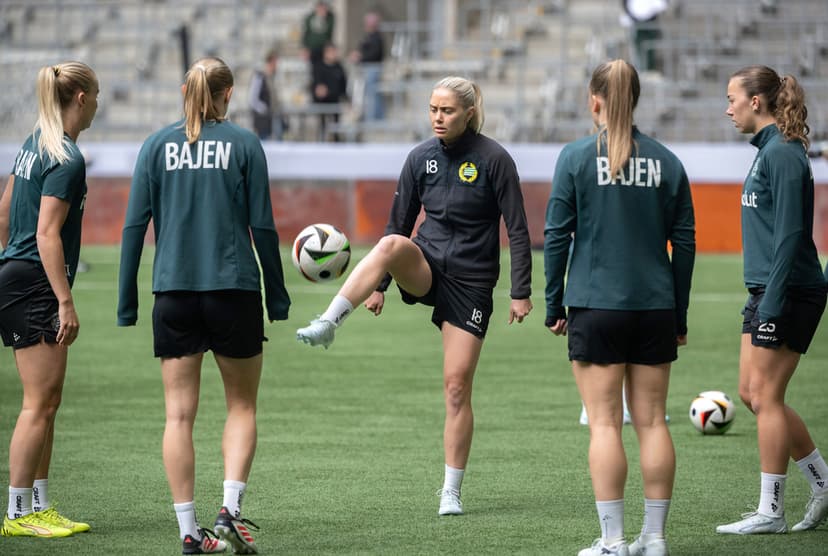 Hammarbys damer tränar inför morgondagens cupfinal mot Häcken