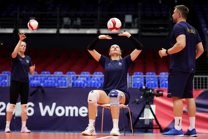 Damlandslagets träning efter gårdagens vinst mot Tjeckien