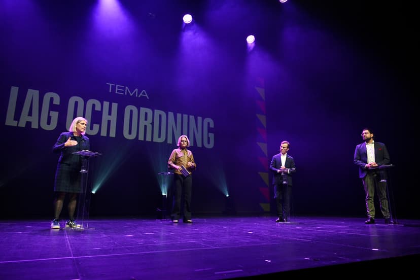 Partiledardebatt på Stadsteatern