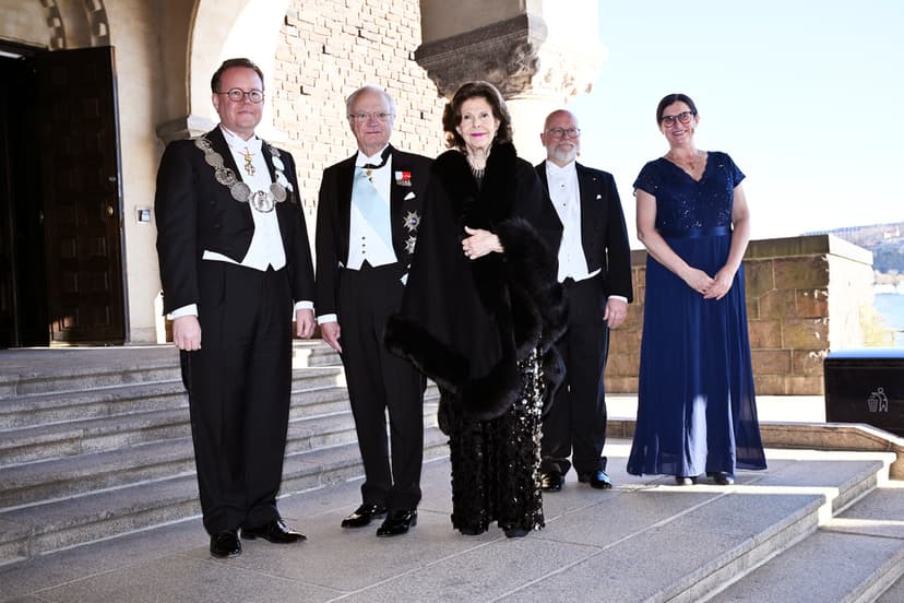 King and Queen at Royal Swedish Academy of Sciences