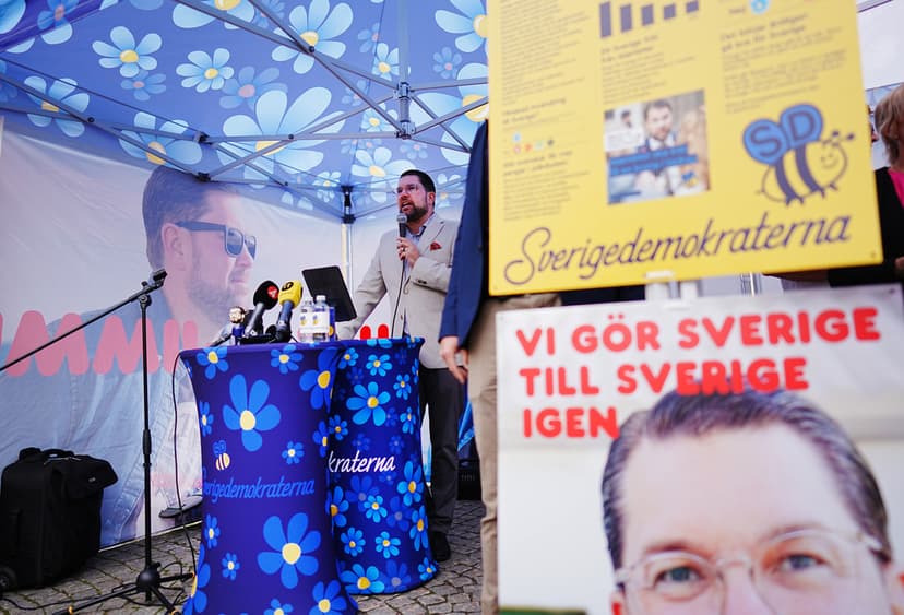SD:s Jimmie Åkesson presenterar partiets valmanifest