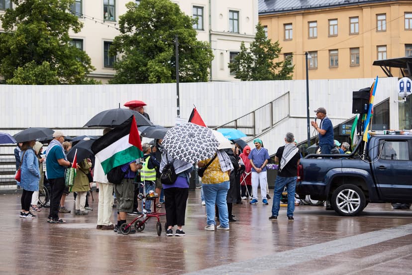 Palestina demonstration under lördagen i Stockholm