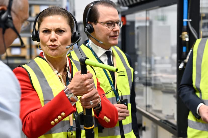 Kronprinsessparet besöker Atlas Copco