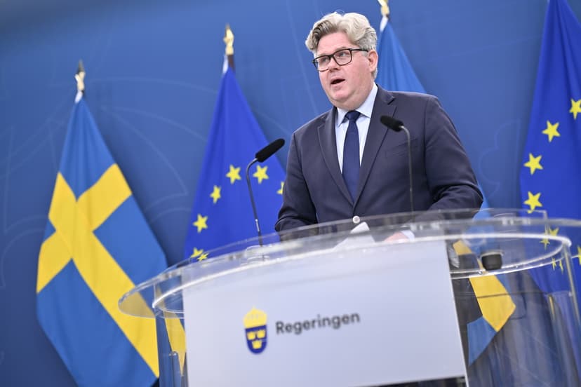 Justitieminister Gunnar Strömmer pressträff inom straffrättsområdet