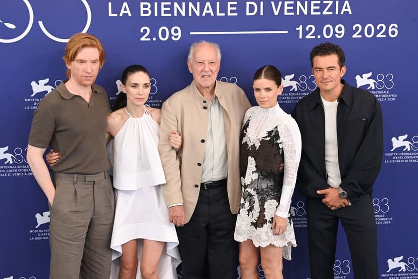 Pressträff för filmen "Bucking Fastard" i Venedig