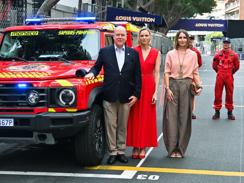 Albert och Charlene av Monaco på Louis Vuitton Monaco Grand Prix