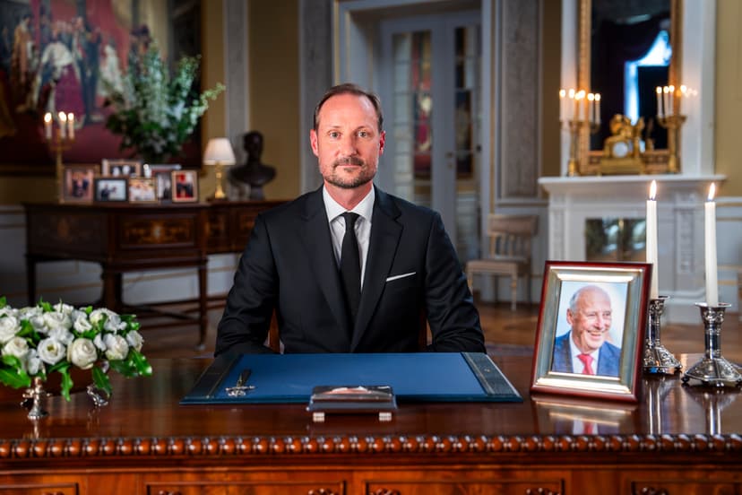 Kung Haakon håller sitt första tal