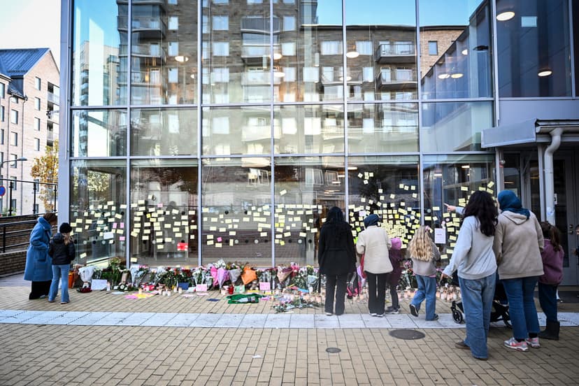Minnesplatsen efter dödsskjutningen i Älvsjö