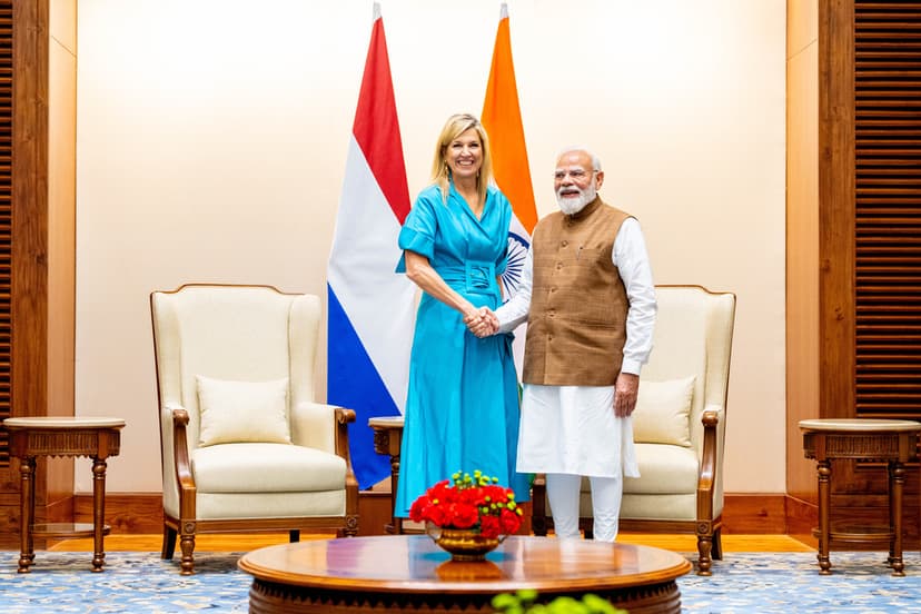 Drottning Maxima fortsätter sitt besök i Indien