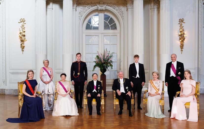 Statsbankett på Laekens slott i Belgien