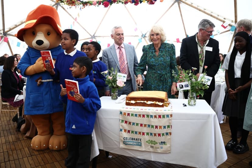 Drottning Camilla närvarar vid event på British Library