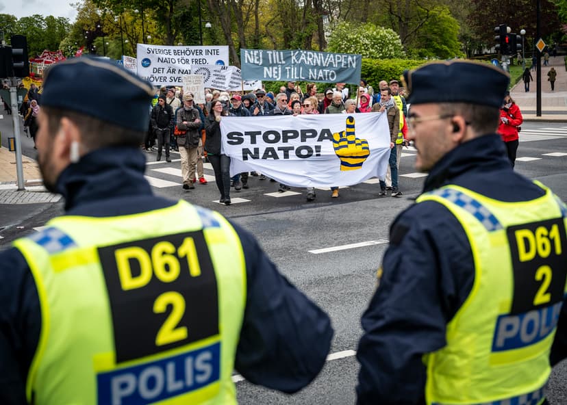Demonstration mot NATO i Helsingborg