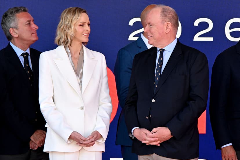 Albert och Charlene av Monaco på Monaco E-Prix