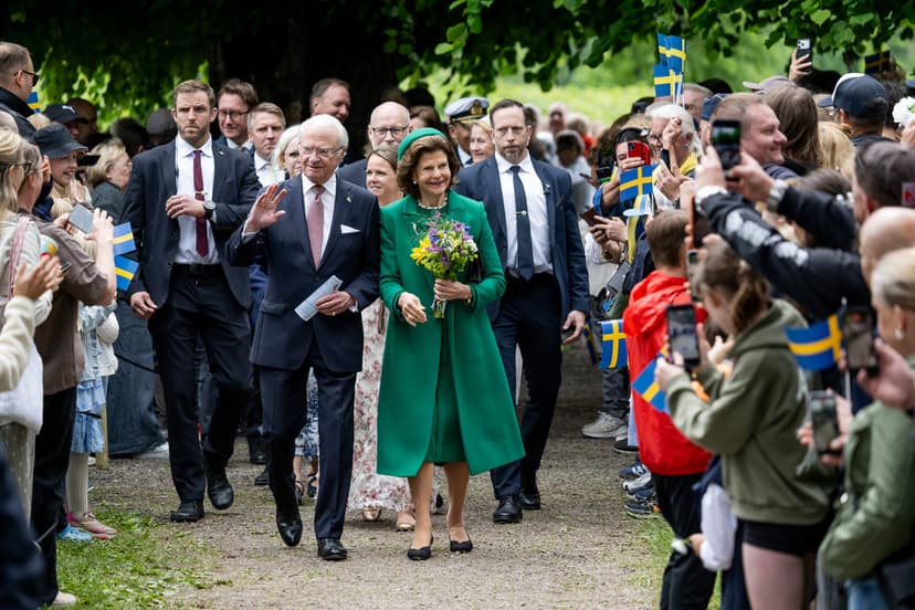 Nationaldagsfirande med kungaparet på Skokloster slott