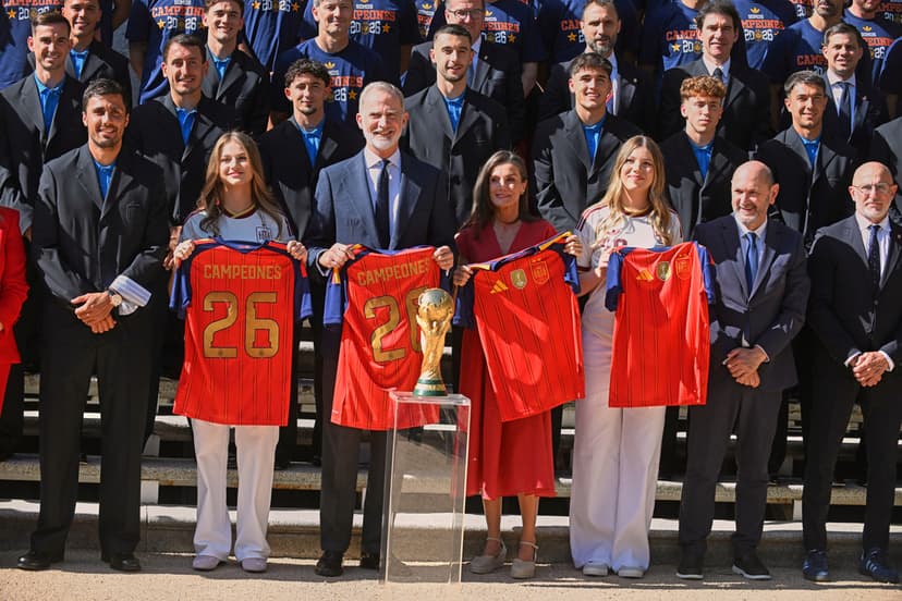 Spaniens landslagstrupp har landat i Madrid