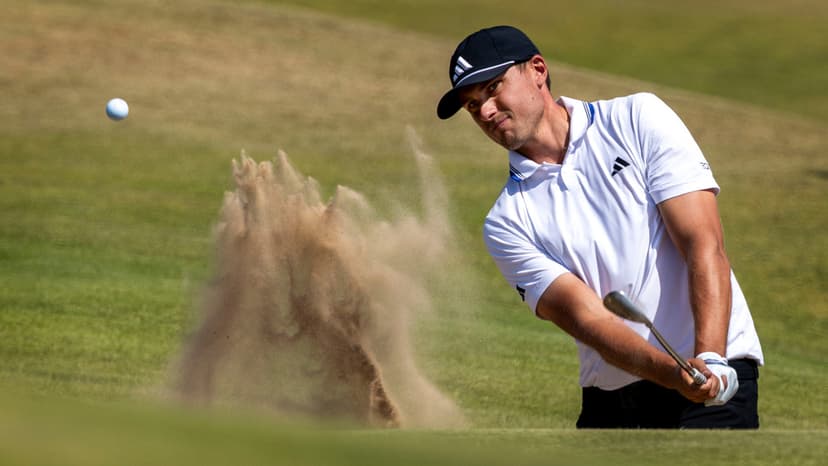 Ludvig Åberg tränar inför British Open