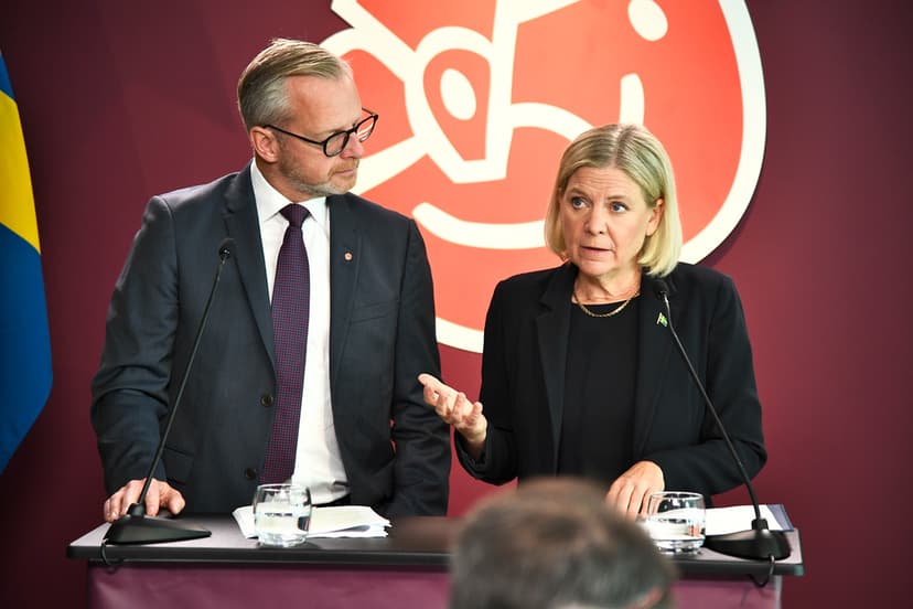 Socialdemokraternas pressträff under torsdagen