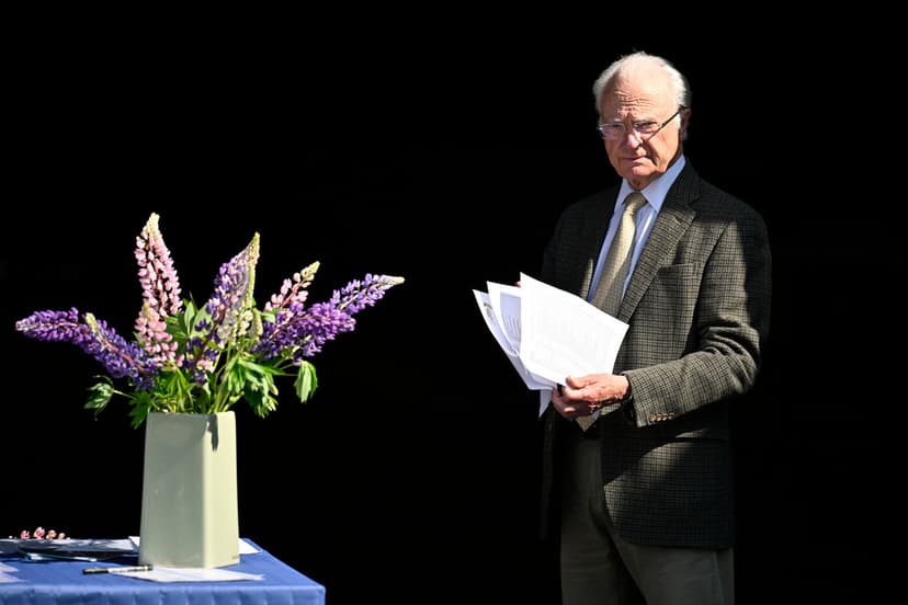 King Carl Gustaf and prince Carl Philip during Stenhammar day