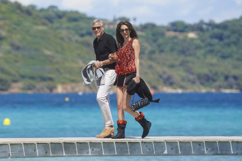George Clooney firar sin 65-årsdag i Saint-Tropez