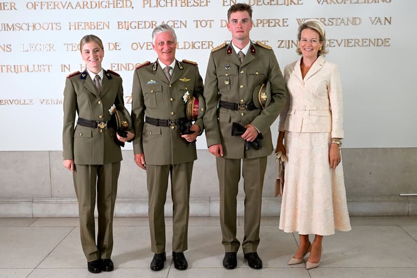 Prins Gabriel av Belgien tar examen vid militärhögskola
