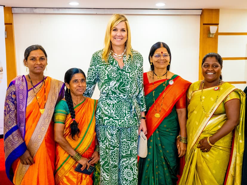 Drottning Maxima på besök i Indien