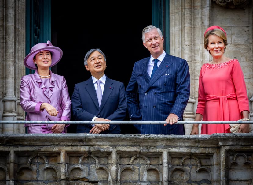 Japans kejsarpar på statsbesök i Belgien