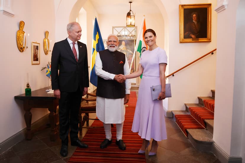 Crown Princess Victoria and Indian Prime Minister Narendra Modi in Gothenburg