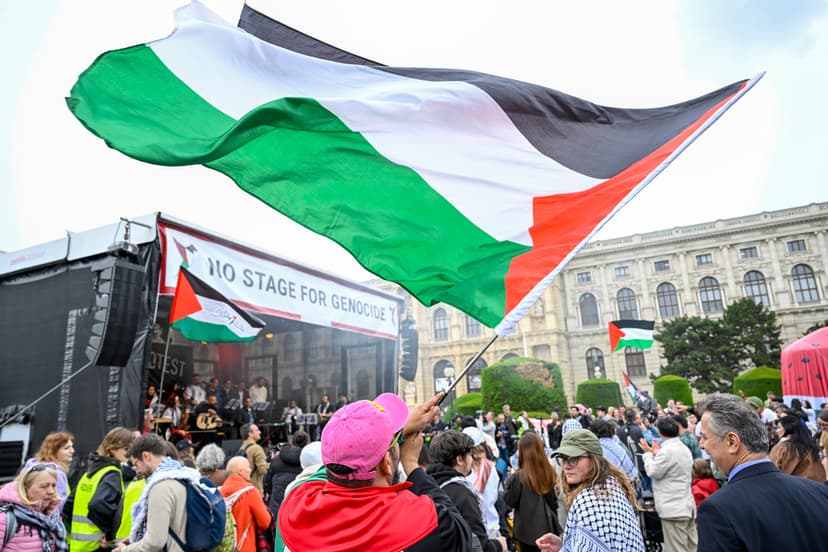 Demonstrationer i Wien mot Israels deltagande i ESC