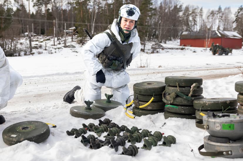 Crown Princess Victoria lays mines
