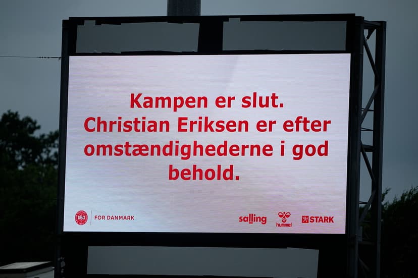 Eriksen föll ihop på planen – förd till sjukhus
