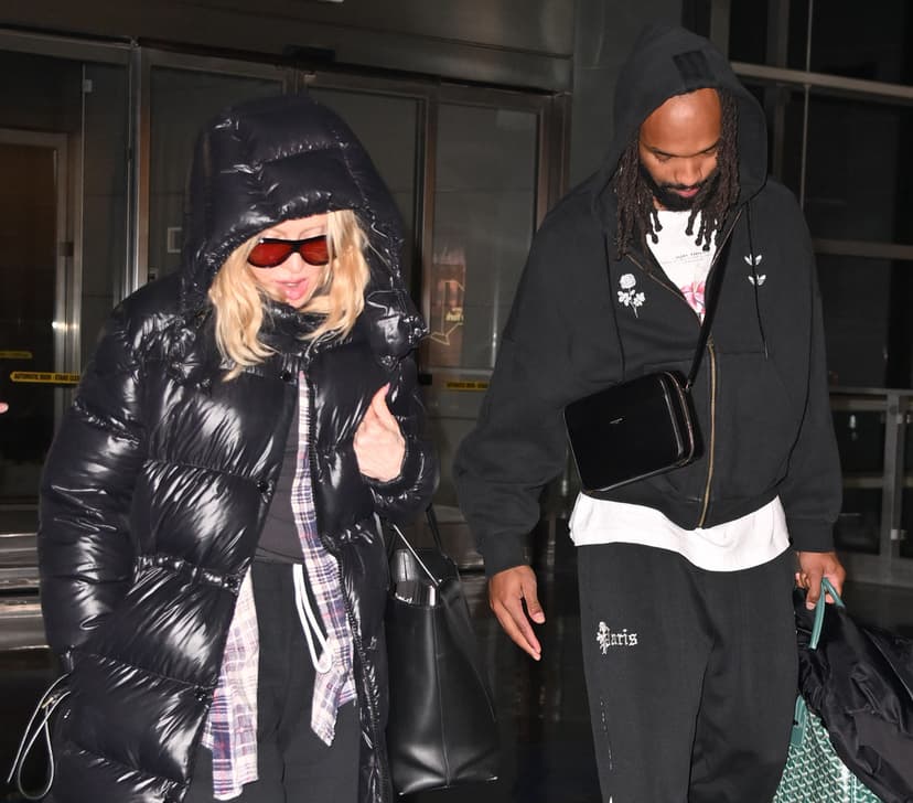 Madonna och Akeem Morris på JFK