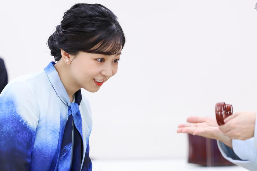 Prinsessan Kako av Japan på utställning