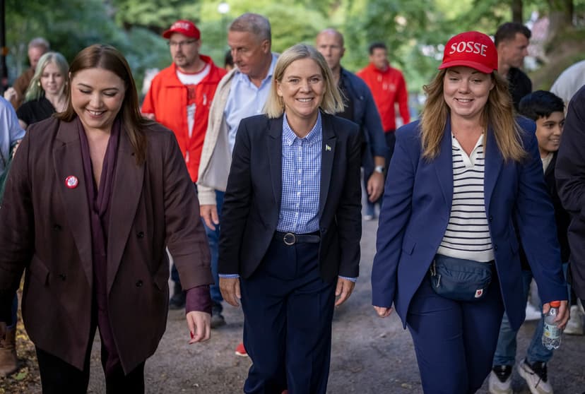 Socialdemokraternas partiledare Magdalena Andersson kampanjar i Skåne